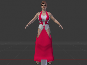 Woman in a Dress 043 Model 3D