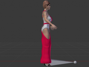 Woman in a Dress 043 Model 3D