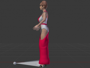 Woman in a Dress 043 Model 3D