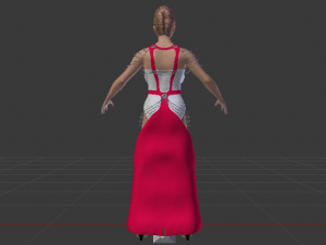 Woman in a Dress 043 Model 3D