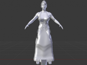 Woman in a Dress 043 Model 3D