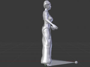 Woman in a Dress 043 Model 3D