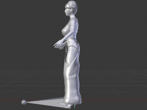 Woman in a Dress 043 Model 3D
