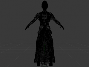 Woman in a Dress 043 Model 3D