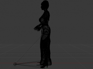 Woman in a Dress 043 Model 3D