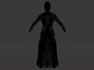 Woman in a Dress 043 Model 3D