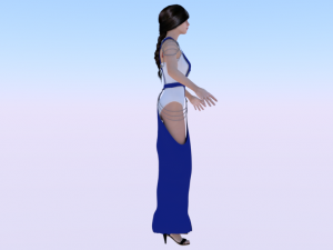 Woman in a Dress 044 3D मॉडल