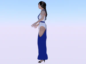 Woman in a Dress 044 3D Model