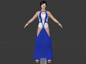 Woman in a Dress 044 3D मॉडल