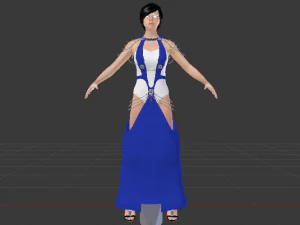 Woman in a Dress 044 3D Model