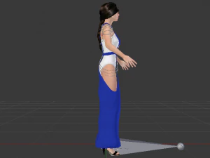 Woman in a Dress 044 3D Model