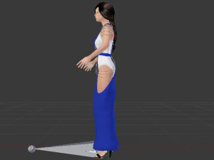 Woman in a Dress 044 3D Model