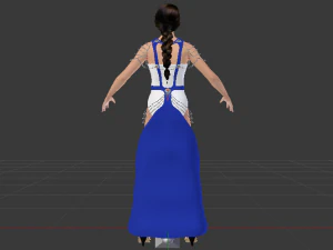 Woman in a Dress 044 3D Model