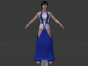 Woman in a Dress 044 3D मॉडल