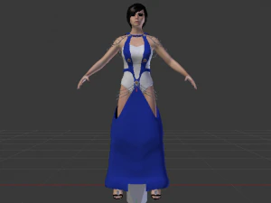 Woman in a Dress 044 3D Model