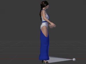 Woman in a Dress 044 3D Model