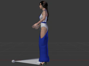 Woman in a Dress 044 3D Model