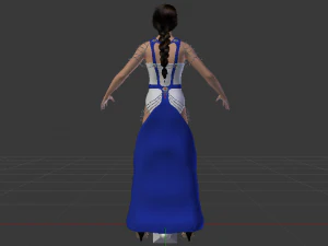 Woman in a Dress 044 3D Model