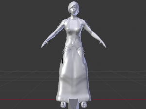 Woman in a Dress 044 3D मॉडल