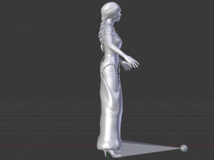 Woman in a Dress 044 3D मॉडल