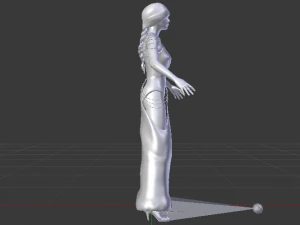 Woman in a Dress 044 3D Model