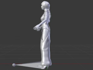 Woman in a Dress 044 3D Model