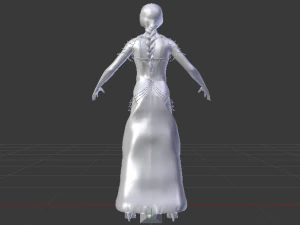 Woman in a Dress 044 3D Model