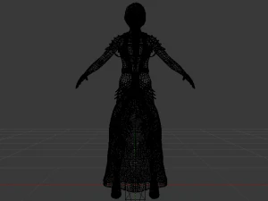 Woman in a Dress 044 3D Model