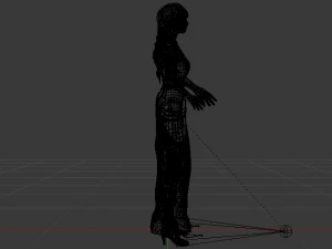 Woman in a Dress 044 3D Model
