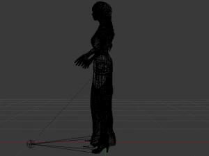 Woman in a Dress 044 3D Model