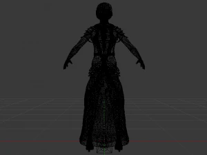 Woman in a Dress 044 3D Model