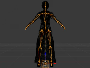 Woman in a Dress 044 3D Model