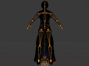 Woman in a Dress 044 3D Model