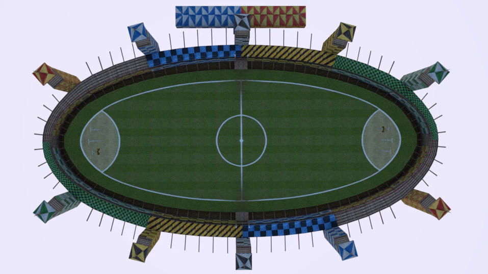 Quidditch Stadium 3D Model .c4d .max .obj .3ds .fbx .stl .blend