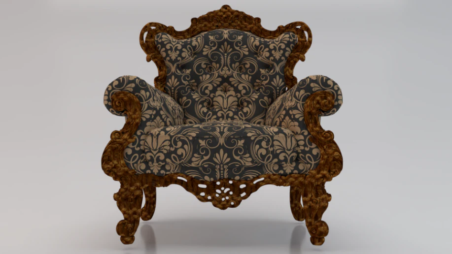 Fashionable Modern Armchair 01 3D Model .c4d .max .obj .3ds .fbx .stl .blend 