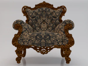 Modny Nowoczesny Fotel 01 Model 3D