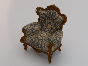 Fashionable Modern Armchair 01 3D-Modell