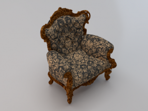 Fashionable Modern Armchair 01 3D-Modell