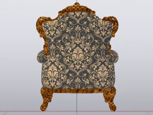 Fashionable Modern Armchair 01 3D Model