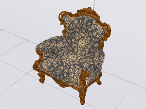 Fashionable Modern Armchair 01 3D-Modell