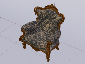Fashionable Modern Armchair 01 3D-Modell