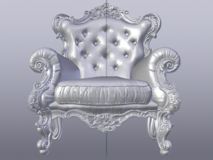 Fashionable Modern Armchair 01 3D-Modell