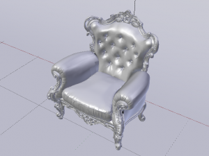 Fashionable Modern Armchair 01 3D-Modell