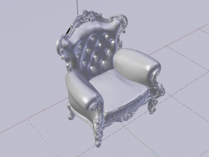 Fashionable Modern Armchair 01 3D-Modell