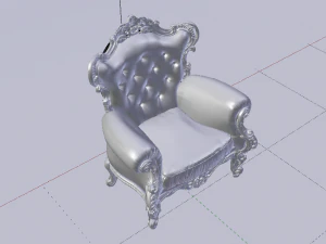 Fashionable Modern Armchair 01 3D Model