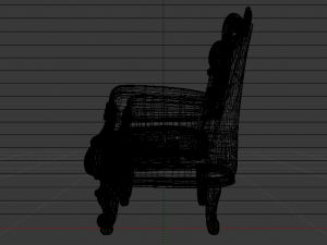 Fashionable Modern Armchair 01 3D-Modell