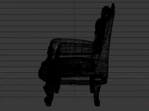Fashionable Modern Armchair 01 3D Model