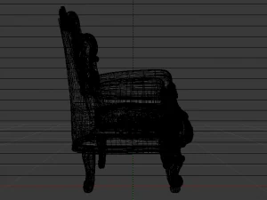 Fashionable Modern Armchair 01 3D Model
