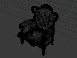 Fashionable Modern Armchair 01 3D-Modell