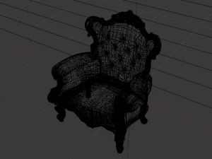 Fashionable Modern Armchair 01 3D Model